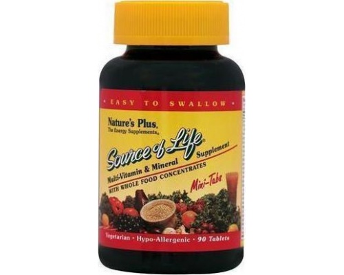 Nature's Plus, SOURCE OF LIFE, Mini-Tabs,Τόνωση, 90tabs Nature's Plus, SOURCE OF LIFE, Mini-Tabs,Τόνωση, 90tabs