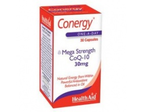 Health Aid CONERGY Q10,30mg, Μοναδικές ευεργετικές ιδιότητες για την καρδιά και το ανοσοποιητικό σύστημα 30 κάψουλες Health Aid CONERGY Q10,30mg, Μοναδικές ευεργετικές ιδιότητες για την καρδιά και το ανοσοποιητικό σύστημα 30 κάψουλες