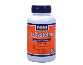 Now Foods L-Cysteine 500mg, Συμπλήρωμα Διατροφής για την καλή υγεία των μαλλιών, των νυχιών και του δέρματος, 100 ταμπλέτες
