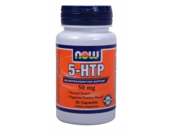 Now Foods 5-HTP 50 mg, Συμπλήρωμα Διατροφής ασφαλές και αποτελεσματικό στην υποστήριξη μιας υγιούς διάθεσης και εμφάνισης, 30 κάψουλες