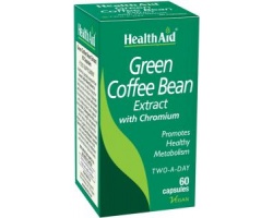 Health Aid Green Coffee Bean Extract with Chromium Συμπλήρωμα με Εκχύλισμα Πράσινου Καφέ για Υγιή Μεταβολισμό, 60 κάψουλες Health Aid Green Coffee Bean Extract with Chromium Συμπλήρωμα με Εκχύλισμα Πράσινου Καφέ για Υγιή Μεταβολισμό, 60 κάψουλες