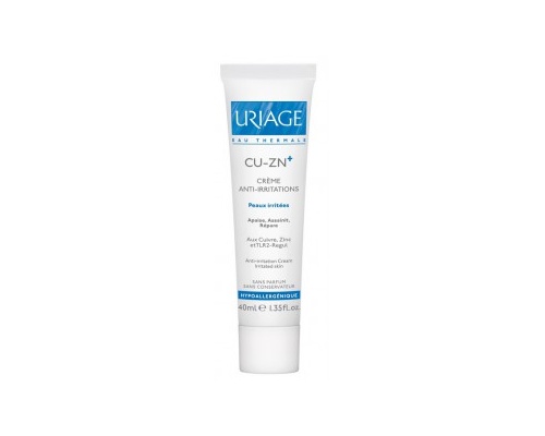 Uriage Cu-ZN+ Bariederm  Cream 40ml, Κρέμα κατα των ερεθισμών γύρω απο το στόμα και γύρω απο τη μύτη, πάνα Uriage Cu-ZN+ Bariederm  Cream 40ml, Κρέμα κατα των ερεθισμών γύρω απο το στόμα και γύρω απο τη μύτη, πάνα