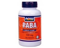 Now Foods Paba 500mg, Συμπλήρωμα Διατροφής ευεργετικό με πολλά οφέλη, 100 κάψουλες Now Foods Paba 500mg, Συμπλήρωμα Διατροφής ευεργετικό με πολλά οφέλη, 100 κάψουλες