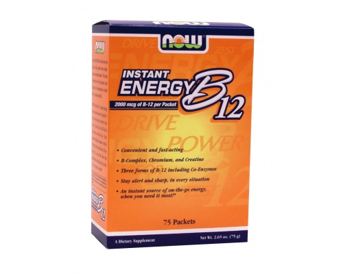 Now Foods Instant Energy B-12, Συμπλήρωμα Διατροφής που δίνει ενέργεια και τονώνει σώμα και διάθεση, 75 packets Now Foods Instant Energy B-12, Συμπλήρωμα Διατροφής που δίνει ενέργεια και τονώνει σώμα και διάθεση, 75 packets