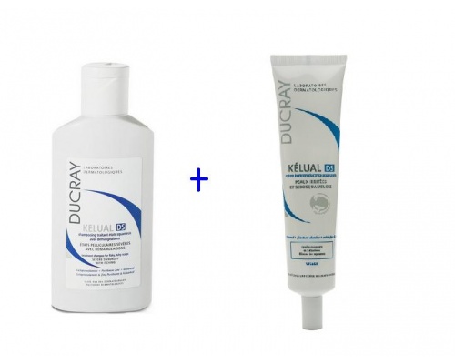 Ducray Kelual DS Shampoo 100ml + Kelual DS Cream 40ml, Πακέτο αγωγής για σοβαρές απολεπιστικές καταστάσεις 
