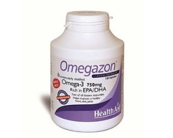 Health Aid Omegazon Ωμέγα 3 (750mg) Ιχθυέλαιο 120 κάψουλες, Συμπλήρωμα διατροφής που συμβάλλει στην καλή λειτουργία της καρδιάς, του κυκλοφορικού και στον έλεγχο της χοληστερίνης Health Aid Omegazon Ωμέγα 3 (750mg) Ιχθυέλαιο 120 κάψουλες, Συμπλήρωμα διατροφής που συμβάλλει στην καλή λειτουργία της καρδιάς, του κυκλοφορικού και στον έλεγχο της χοληστερίνης
