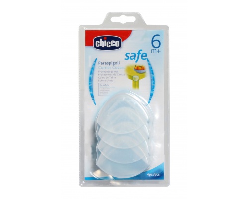 Chicco Corner Covers 6m+, Προστετευτικά σιλικόνης για γωνίες επίπλων και τραπεζιών, 4τμχ Chicco Corner Covers 6m+, Προστετευτικά σιλικόνης για γωνίες επίπλων και τραπεζιών, 4τμχ