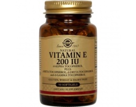 SOLGAR Vitamin E 200iu 50 softgels, Φυσικής πηγής βιταμίνη Ε με ισχυρή αντιοξειδωτική δράση