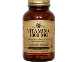 SOLGAR Vitamin C 1000mg 100caps, Συμπλήρωμα Διατροφής που ενισχύει την υγεία του οργανισμού, έχει αντιοξειδωτική & αντιφλεγμονώδη δράση