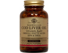 SOLGAR Cod Liver Oil 100 softgels, Φυσική πηγή βιταμινών A & D καθώς και Omega - 3 προερχόμενη από νορβηγικό μουρουνέλαιο SOLGAR Cod Liver Oil 100 softgels, Φυσική πηγή βιταμινών A & D καθώς και Omega - 3 προερχόμενη από νορβηγικό μουρουνέλαιο
