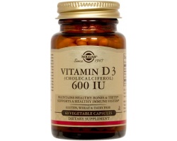 SOLGAR Vitamin D3 600iu 60veg.caps, Συμπλήρωμα Διατροφής που βοηθά στην απορρόφηση & αξιοποίηση του ασβεστίου & του φωσφόρου από τα οστά SOLGAR Vitamin D3 600iu 60veg.caps, Συμπλήρωμα Διατροφής που βοηθά στην απορρόφηση & αξιοποίηση του ασβεστίου & του φωσφόρου από τα οστά