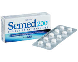 Intermed Semed 200mg 30 δισκία, Συμπλήρωμα διατροφής οργανικού σεληνίου με την απορροφήσιμη από τον οργανισμό μορφή της σεληνομεθειονίνης Intermed Semed 200mg 30 δισκία, Συμπλήρωμα διατροφής οργανικού σεληνίου με την απορροφήσιμη από τον οργανισμό μορφή της σεληνομεθειονίνης