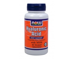 Now Foods Hyaluronic Acid 50mg, Συμπλήρωμα Διατροφής για τη διατήρηση της απαραίτητης υγρασίας του δέρματος και την ενυδάτωσή του και για υγιείς αρθρώσεις, 60 ταμπλέτες