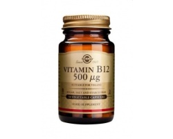SOLGAR Vitamin Β12 (κοβαλαμίνη) 500μg 50caps, Συμπλήρωμα Διατροφής που βοηθά στη σωστή λειτουργία των κυττάρων του οργανισμού, της γαστρεντερικής οδού και του νευρικού συστήματος SOLGAR Vitamin Β12 (κοβαλαμίνη) 500μg 50caps, Συμπλήρωμα Διατροφής που βοηθά στη σωστή λειτουργία των κυττάρων του οργανισμού, της γαστρεντερικής οδού και του νευρικού συστήματος