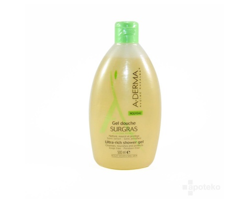 A-DERMA Gel Douche Surgras Ultra Rich Shower Gel 500ml, Αφρόλουτρο για ξηρές επιδερμίδες A-DERMA Gel Douche Surgras Ultra Rich Shower Gel 500ml, Αφρόλουτρο για ξηρές επιδερμίδες