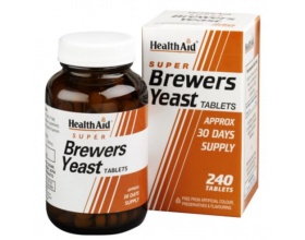 Health Aid Brewers Yeast 240 tabl., Συμπλήρωμα Διατροφής με μαγιά μπύρας που βοηθάει στην αναζοωγόνηση του δέρματος, στα μαλλιά και στα νύχια