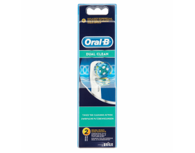 Oral-B Dual Clean Ανταλλακτικά βουρτσάκια με 2 κινούμενες κεφαλές για διπλάσια δράση καθαρισμού για ηλεκτρική οδοντόβουρτσα 2τμχ