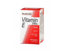 Health Aid  Vitamin E 200iu Natural vegetarian Συμπλήρωμα διατροφής Φυσική Βιταμίνη Ε 60 κάψουλες Health Aid  Vitamin E 200iu Natural vegetarian Συμπλήρωμα διατροφής Φυσική Βιταμίνη Ε 60 κάψουλες