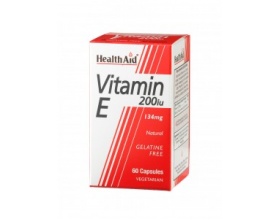 Health Aid  Vitamin E 200iu Natural vegetarian Συμπλήρωμα διατροφής Φυσική Βιταμίνη Ε 60 κάψουλες