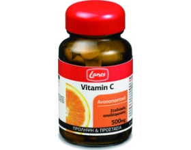 Lanes Vitamin C 500mg, Συμπλήρωμα Διατροφής για την πρόληψη του κρυολογήματος και για την τόνωση του ανοσοποιητικού 30tabs