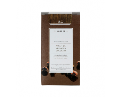 KORRES 6.0 Βαφή Μαλλιών με Έλαιο Argan & φυτική Κερατίνη , ΞΑΝΘΟ ΣΚΟΥΡΟ ΦΥΣΙΚΟ 50ml KORRES 6.0 Βαφή Μαλλιών με Έλαιο Argan & φυτική Κερατίνη , ΞΑΝΘΟ ΣΚΟΥΡΟ ΦΥΣΙΚΟ 50ml