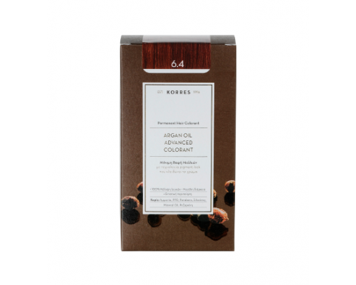 KORRES 6.4 Βαφή Μαλλιών με Έλαιο Argan & φυτική Κερατίνη, ΞΑΝΘΟ ΣΚΟΥΡΟ ΧΑΛΚΙΝΟ, 50ml KORRES 6.4 Βαφή Μαλλιών με Έλαιο Argan & φυτική Κερατίνη, ΞΑΝΘΟ ΣΚΟΥΡΟ ΧΑΛΚΙΝΟ, 50ml