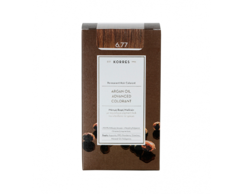 KORRES 6.77 Βαφή Μαλλιών με Έλαιο Argan & φυτική Κερατίνη, ΠΡΑΛΙΝΑ , 50ml KORRES 6.77 Βαφή Μαλλιών με Έλαιο Argan & φυτική Κερατίνη, ΠΡΑΛΙΝΑ , 50ml