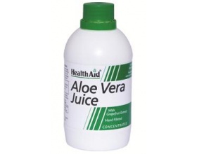  Health Aid Aloe Vera Juice 500ml,  Συμπυκνωμένος Χυμός Αλόης Βέρα ιδανικός για την καλή υγεία του στομάχου, των πτυχώσεων του εντέρου και την αποτοξίνωση του οργανισμού