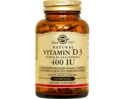 SOLGAR Vitamin D-3 400iu 100 softgels, Απαραίτητη για την απορρόφηση & αξιοποίηση του ασβεστίου & του φωσφόρου από τα οστά SOLGAR Vitamin D-3 400iu 100 softgels, Απαραίτητη για την απορρόφηση & αξιοποίηση του ασβεστίου & του φωσφόρου από τα οστά