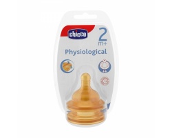 Chicco Well-Being, Θηλή Καουτσούκ με δύο οπές 2m+ Chicco Well-Being, Θηλή Καουτσούκ με δύο οπές 2m+