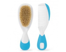 Chicco Βούρτσα και Χτένα 0m+ για την ασφαλή υγιεινή του παιδιού (σιέλ)