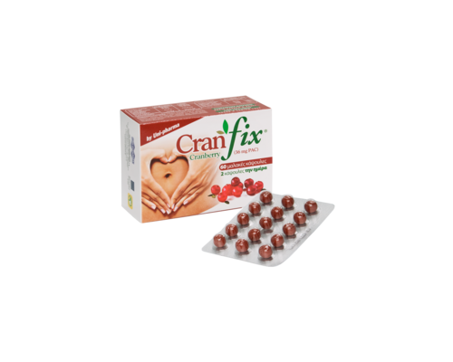 Uni-Pharma Cranfix, Mοναδικός συνδυασμός εκχυλίσματος cranberry με βιταμίνη C, σελήνιο και ψευδάργυρο, σχεδιασμένος ώστε να συνεισφέρει στη φυσιολογική λειτουργία του ανοσοποιητικού συστήματος, 60 κάψουλες