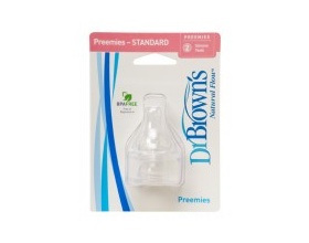 Dr. Brown's Natural Flow 292, Θηλές σιλικόνης για στενό μπουκάλι κατάλληλο για πρόωρα βρέφη 2 τεμάχια