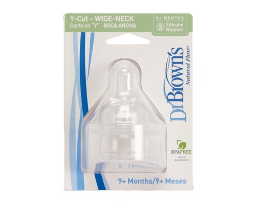 Dr. Brown's Natural Flow 312 Κοπή σχήματος Y, Θηλές σιλικόνης για στενό μπουκάλι κατάλληλο για βρέφη 9m+ 2 τεμάχια Dr. Brown's Natural Flow 312 Κοπή σχήματος Y, Θηλές σιλικόνης για στενό μπουκάλι κατάλληλο για βρέφη 9m+ 2 τεμάχια