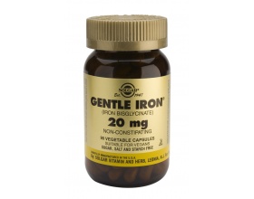 SOLGAR GENTLE IRON 20mg Συμπλήρωμα διατροφής σιδήρου 90 φυτικές κάψουλες  SOLGAR GENTLE IRON 20mg Συμπλήρωμα διατροφής σιδήρου 90 φυτικές κάψουλες