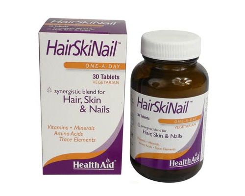 Health Aid Hair Skin Nail Συνδιασμός συστατικών για μαλλιά δέρμα και νύχια 30 ταμπλέτες  Health Aid Hair Skin Nail Συνδιασμός συστατικών για μαλλιά δέρμα και νύχια 30 ταμπλέτες