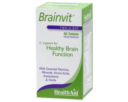 Health Aid BRAINVIT, Βιταμίνες για τη σωστή λειτουργία του εγκεφάλου 60 ταμπλέτες Health Aid BRAINVIT, Βιταμίνες για τη σωστή λειτουργία του εγκεφάλου 60 ταμπλέτες