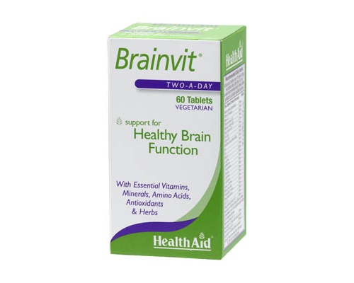 Health Aid BRAINVIT, Βιταμίνες για τη σωστή λειτουργία του εγκεφάλου 60 ταμπλέτες Health Aid BRAINVIT, Βιταμίνες για τη σωστή λειτουργία του εγκεφάλου 60 ταμπλέτες