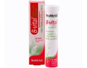 Health Aid B-VITAL Συμπλήρωμα διατροφής για ζωντάνια & πνευματική ενέργεια 20 αναβράζουσες ταμπλέτες με γεύση βερίκοκο Health Aid B-VITAL Συμπλήρωμα διατροφής για ζωντάνια & πνευματική ενέργεια 20 αναβράζουσες ταμπλέτες με γεύση βερίκοκο