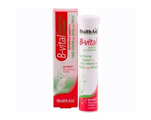 Health Aid B-VITAL Συμπλήρωμα διατροφής για ζωντάνια & πνευματική ενέργεια 20 αναβράζουσες ταμπλέτες με γεύση βερίκοκο Health Aid B-VITAL Συμπλήρωμα διατροφής για ζωντάνια & πνευματική ενέργεια 20 αναβράζουσες ταμπλέτες με γεύση βερίκοκο