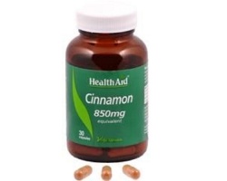 Health Aid Cinnamon 850mg, Συμπλήρωμα Διατροφής που βοηθά το σάκχαρο να διατηρείται σε φυσιολογικά επίπεδα και βοηθά στα προβλήματα του μεταβολισμού όπως παχυσαρκία, πίεση, χοληστερίνη, 30 κάψουλες Health Aid Cinnamon 850mg, Συμπλήρωμα Διατροφής που βοηθά το σάκχαρο να διατηρείται σε φυσιολογικά επίπεδα και βοηθά στα προβλήματα του μεταβολισμού όπως παχυσαρκία, πίεση, χοληστερίνη, 30 κάψουλες