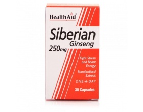 Health Aid Siberian Ginseng 250mg Φυσικό Ελιξήριο με Τονωτικές Ιδιότητες, 30 κάψουλες Health Aid Siberian Ginseng 250mg Φυσικό Ελιξήριο με Τονωτικές Ιδιότητες, 30 κάψουλες