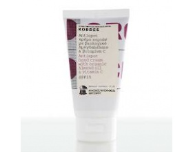 KORRES Antispot Hand cream, Ενυδατική κρέμα χεριών με βιολογικό αμυγδαλέλαιο και βιταμίνη C και spf15 κατάλληλη για κηλίδες και δυσχρωμίες 75ml