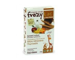 FREZYLAC Organic Cereals,Βιολογική κρέμα για βρέφη μετά τον 6ο μήνα,μήλο-μπανάνα-πορτοκάλι 200g