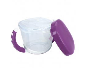 NUK EASY LEARNING Snack Box, Δοχείο εκμάθησης φαγητού, Μωβ  free BPA