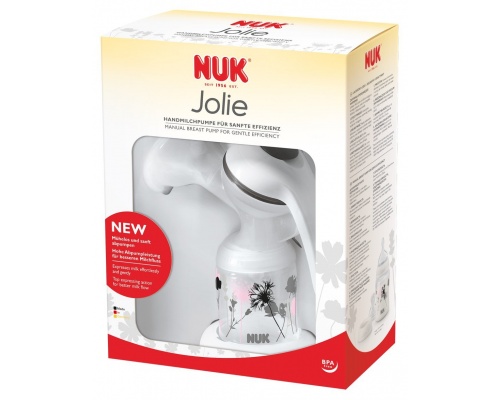 NUK Jolie Χειροκίνητο θήλαστρο μητρικού γάλακτος για ήπια αναρρόφηση 1τεμάχιο