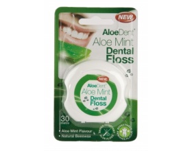 Optima Aloe Mint Dental Floss Οδοντικό νήμα, Με Aloe Vera για ανακούφιση των ούλων & επικάλυψη από φυσικό κερί μέλισσας, για εύκολη διείσδυση ανάμεσα στα δόντια, για 65+ χρήσεις