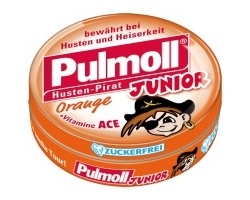 Pulmoll Junior Orange,  Παιδικές καραμέλες για το βήχα με πορτοκάλι 50g Pulmoll Junior Orange,  Παιδικές καραμέλες για το βήχα με πορτοκάλι 50g