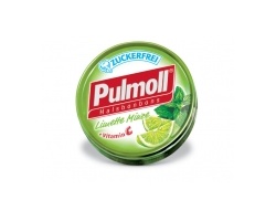 Pulmoll Limette Minte +Vitamin C, Καραμέλες για το βήχα με γεύση γλυκολέμονο και μέντα C 50g Pulmoll Limette Minte +Vitamin C, Καραμέλες για το βήχα με γεύση γλυκολέμονο και μέντα C 50g