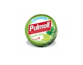 Pulmoll Limette Minte +Vitamin C, Καραμέλες για το βήχα με γεύση γλυκολέμονο και μέντα C 50g